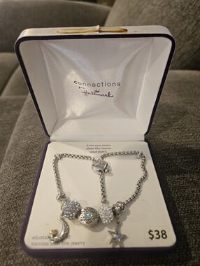 Hallmark stainless steel bracelet “love you more……than the moon and stars”